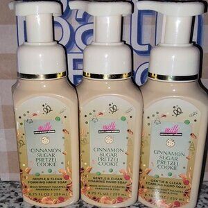 🎉 NEW BATH & BODY WORKS LIMITED EDITION CINNAMON SUGAR PRETZEL COOKIE 3PC
